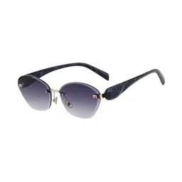OUDI Women Grey Lens & Black Oval Sunglasses with-picture-14