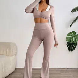LULU & SKY Sweetheart Neck Crop Top & Trousers Co-Ords image 5