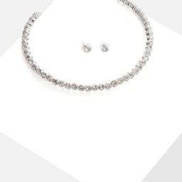 SOHI Silver-Plated Designer Stone Necklace & Earring Set-picture-29