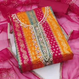 Ishin Embroidered Unstitched Dress Material-picture-10