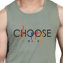 SLOWLORIS Pack of 2 Printed Combed Cotton Vest VSL26 CMB(CHS LGTGREEN)(OVRTNK OLIVE) image 4