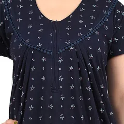 MIAVII CREATION Women Floral Printed Maxi Regular Nightdress image 4