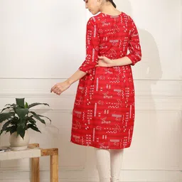 AMOUS Floral Print A-Line Midi Dress image 5