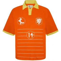 KNN Calcutta Unisex Striped Polo Collar Cotton Oversized T-shirt image 5