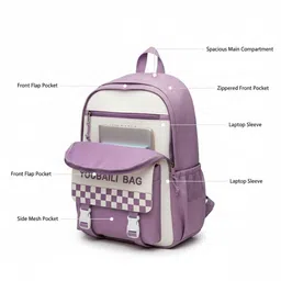 WALSON Women Typography Printed Backpack image 5