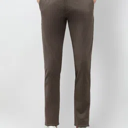 U.S. Polo Assn. Men Solid Satin Mid-Rise Slim Fit Regular Trousers-picture-11