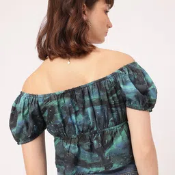 DressBerry Dainty Darling Printed Dobby Weave Top image 5