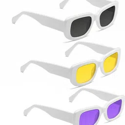 Arzonai Unisex Pack Of 3 Rectangle Sunglasses with UV Protected Lens COMBO-2706-picture-37