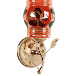 Somil Premium Designer Glass Wall / Night Lamp Elegant & Stylish Dcor Accent for Modern Interiors, color, Yellow, Size:- 21 X 19 X 24.5 CM-image-55