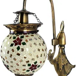 1ST TIME Multicoloured & Multicoloured Textured Metal Spherical Shaped Wall Lamp-image-54