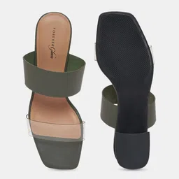 Forever Glam by Pantaloons Textured PU Block Sandals with Buckles image 5