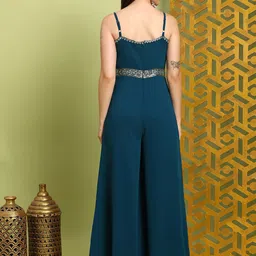 Globus Women Sleeveless Cotton Basic Jumpsuit with Embroidered image 5