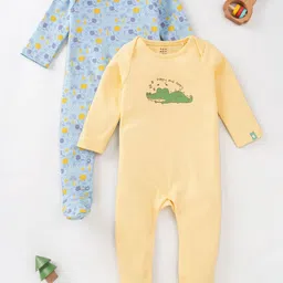 Ed-a-Mamma Baby Boys Pack of 2 Printed Sleepsuit image 1