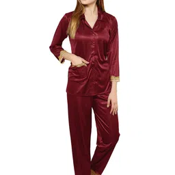 TIGYWIGY Women Satin Nightsuit-picture-57