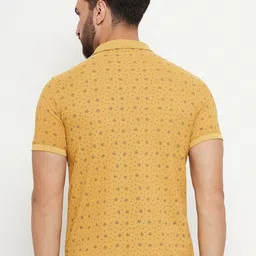 OGEN Men Printed Polo Collar Pockets T-shirt image 3