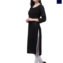 Coft Women Flared Sleeves Thread Work Crepe Kurta-picture-19