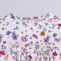 SNUGGLY MONKEY Floral Print Ruffled A-Line Dress image 4