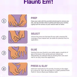 GLOW CUPID Set Of 25 Glossy Finish Reusable Press On Nails - Sweet-Hearts image 5