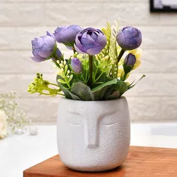 Myntra Elegant Homes White & Purple Ivy Artificial Plant With Pot-picture-36