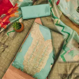 KALINI Organza Unstitched Dress Material-picture-37