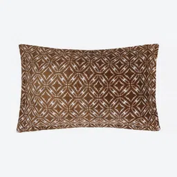 Monte Carlo Brown & White Geometric Single Bedsheet With 1 Pillow Cover 264 GSM image 4