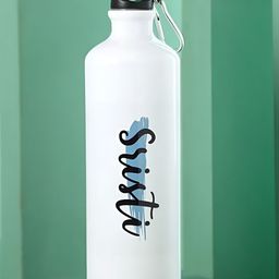 fnp White & Black Aluminium Typography Printed Water Bottle 650 ml-picture-20