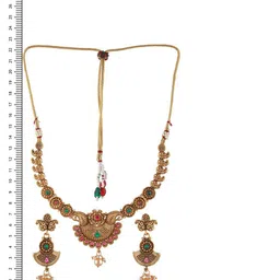 Jazz and Sizzle Gold-Plated Stone-Studded & Beaded Jewellery Set image 5