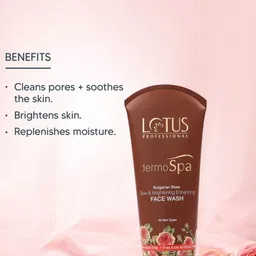 Lotus Professional Dermospa Bulgarian Rose Glow & Brightening Enhancing Face Wash - 80 gm image 3