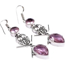 AAR Jewels Silver-Plated Alloy Artificial Stones Drop Earrings-picture-28
