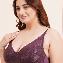 Amour Secret Floral Self Design Full Coverage Non Padded Non-Wired T-shirt Bra image 3