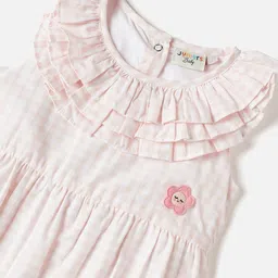 Juniors by Babyshop Infant Girls Checked Cotton Rompers image 4