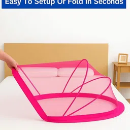 ya enterprise Aa mosquito crib pink HDPE - High Density Poly Ethylene Washable Kids Mosquito Net image 2