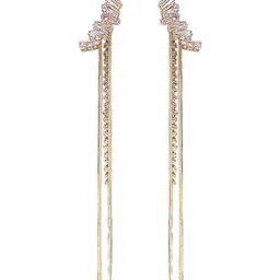 Vembley Gold-Plated Alloy Cubic Zirconia Earrings image 5