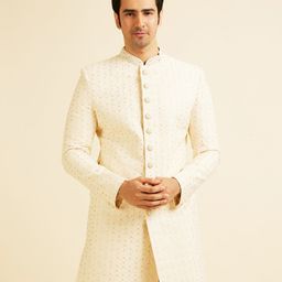 Manyavar Sequin Embroidered Sherwani Set-picture-16