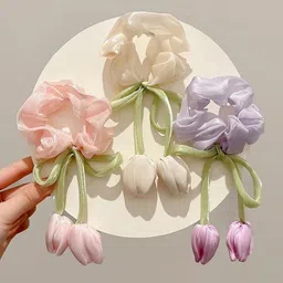 Honbon Women Set of 3 Ponytail Holders-picture-17