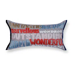 BELIHODE Navy Blue & Red Embroidered Cotton Rectangle Cushion Covers-picture-12