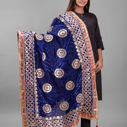RajeRaj Bandhani Printed Gotta Patti Dupatta-picture-15