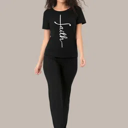 Fasense Graphic Printed Round Neck T-Shirt With Trouser-picture-32