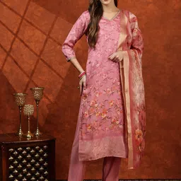 Berrylicious Women Floral Printed Kurta with Trousers & Dupatta-image-72