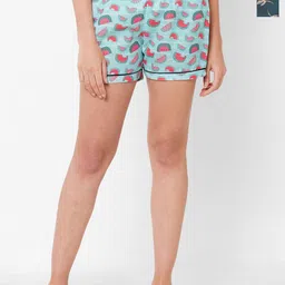 FashionRack Women Pack Of 2 Printed Mid-Rise Lounge Shorts image 1