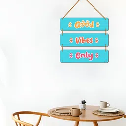 WallDaddy Blue & Pink Printed Wooded Wall HangingDecor-picture-29