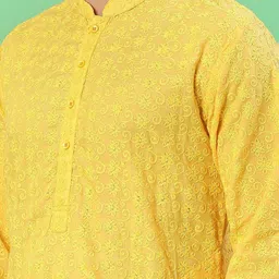 V-Mart Men Ethnic Motifs Regular Pure Cotton Kurta with Pyjamas image 3