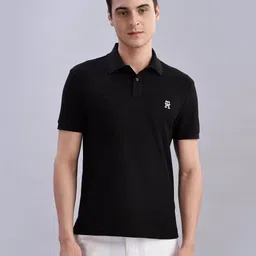Tommy Hilfiger Men Solid Polo Collar Cotton Regular Fit T-shirt-picture-40