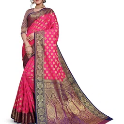 KIMISHA Woven Design Zari Banarasi Saree-image-10
