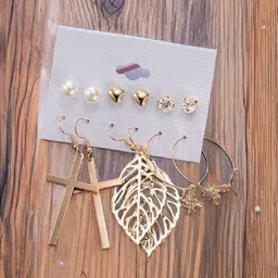 Crazy Fashion Pack Of 6 Contemporary Hoop Earrings-picture-37