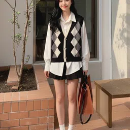 HERE&NOW Women Black Sleeveless V-Neck Cashmere Cardigan Sweater-picture-39