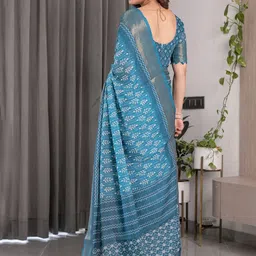 MAHARANI COUTURE Floral Pure Cotton Banarasi Saree image 2