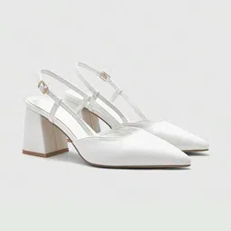 KIVE FASHIONS Women Pointed Toe Block Heels Slingback Mules-picture-43