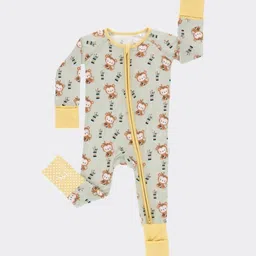 THE PLUSH CLUB Infants Monkey Animal Round Neck Printed Rompers image 5