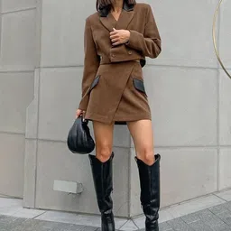 LULU & SKY Peaked Lapel Blazer With Skirt image 4